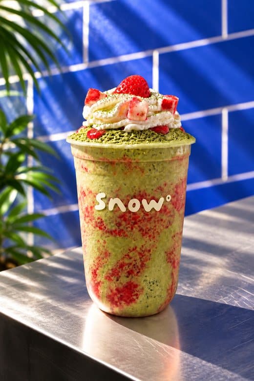 Matcha Strawberry shaved ice